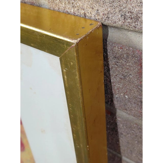 Framed Signed J. Akston "Untitled, 1963" Mix Media Painting For Sale - Image 9 of 13