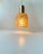Small Scandinavian hanging light composed of pressed honey glass in diamond pattern glass and a top in brass-alloy...