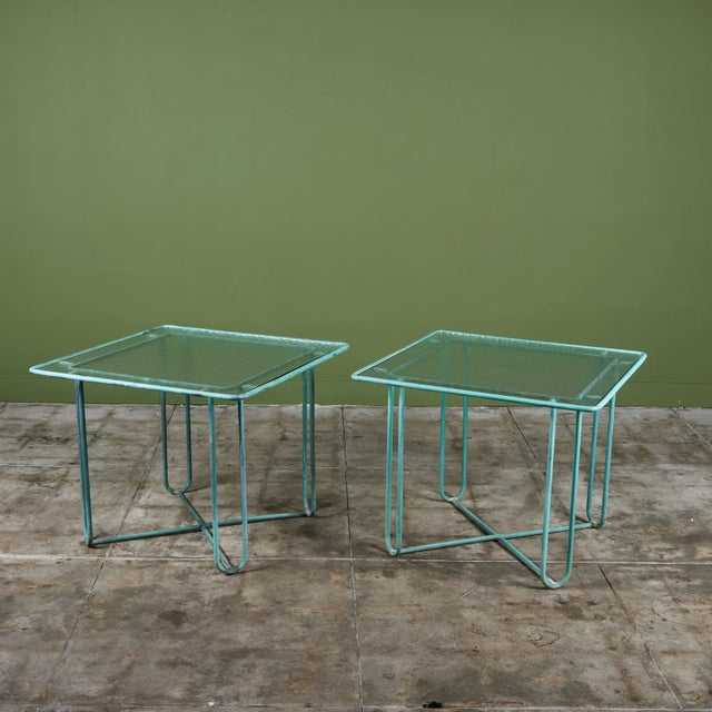 Walter Lamb Verdigris Square Bronze Patio Dining Table for Brown Jordan For Sale - Image 17 of 18