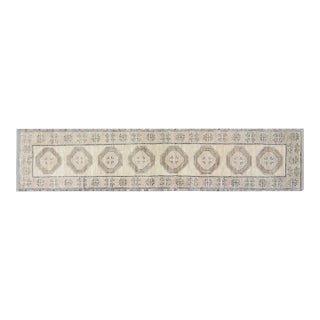 Oushak Hand Knotted Wool Rug, 2'7"x12'6" For Sale
