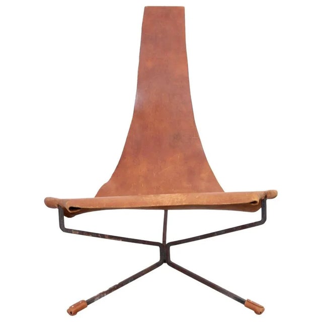 Leather Lotus Lounge Chair by Dan Wenger, 1970s For Sale - Image 6 of 6
