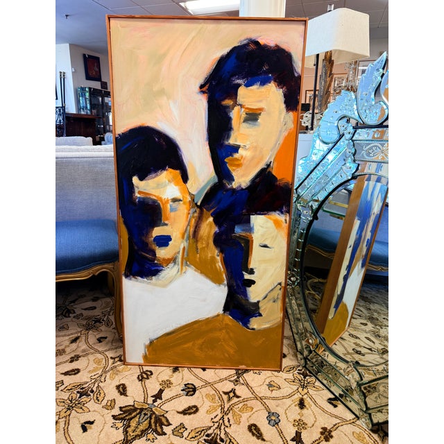 Original signed painting by the artist Turner, circa 1977, and signed as shown on front. The painting depicts three boys...