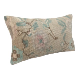 Handmade Turkish Lumbar Rug Pillow Cushion -12'' X 20'' For Sale