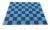 Sky Blue Handmade Vegetable Dyed Woolen Checked Pattern Rug Sky Blue and Navy Blue - 8x10 For Sale - Image 8 of 8