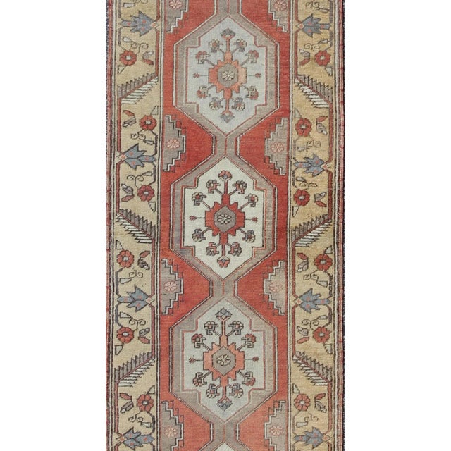 Narrow Runner Vintage Turkish Oushak Runner 2'6 X 12'6 For Sale - Image 4 of 8