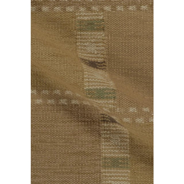 Rug & Kilim Scandinavian Style Custom Flatweave Rug With Geometric Design For Sale - Image 11 of 12