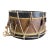 Mid-19th Century Brass Rope-Tension Military Drum With Original Paint | European Side Drum For Sale