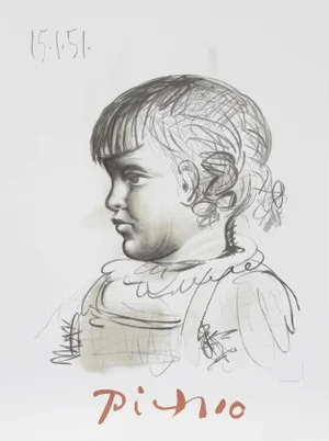 Portrait D'enfant, Pablo Picasso Lithograph