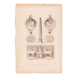 Jean Duplessi-Bertaux after de Ghendt, Peintures Antiques Trouvées dans le Cirque de Caracalla à Rome, 19th Century, Etching For Sale