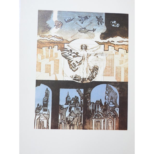 1977 Third Tallinn Graphic Triennial Portfolio of 22 Abstract Lithographs For Sale - Image 13 of 17