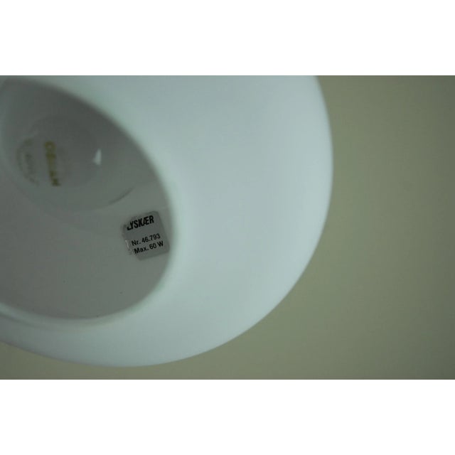 Danish Opal Glass Pendant Lamp from Lightskaer Lighting, 1970s For Sale - Image 9 of 10