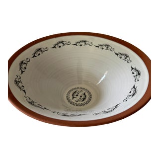 Fulham Pottery Hand-Made Terracotta Commemorative Bowl — Nynex / Christian Brann, 1982 — Classical Roman Crater Form For Sale