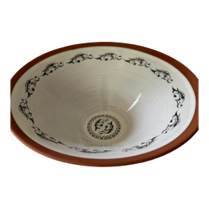 Fulham Pottery Hand-Made Terracotta Commemorative Bowl — Nynex / Christian Brann, 1982 — Classical Roman Crater Form