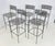 Mid-Century Modern 1990s Set of 5 Barstools in Solid Steel Attributed to Amalfi Furniture After Mario Papperzini For Sale - Image 3 of 12