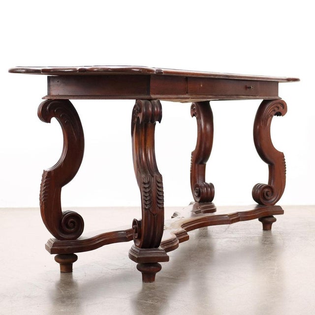 Desk in Poplar and Walnut For Sale - Image 3 of 10