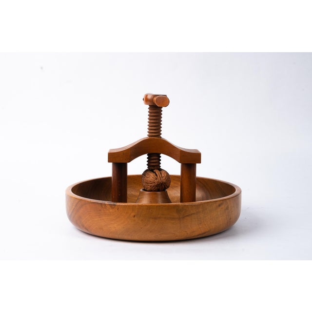Vintage Nutwood Nutcracker with Bowl, 1950s For Sale - Image 16 of 16