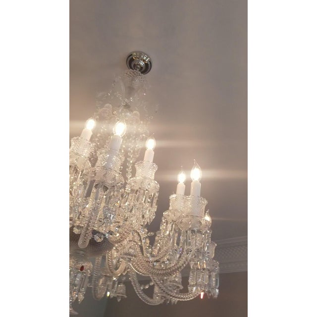 Grand 18 Arms Multi‑Tier Crystal Chandelier For Sale - Image 16 of 17