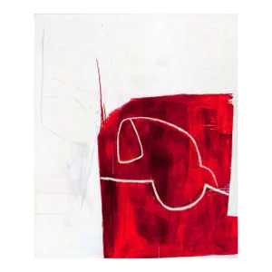 Contemporary Abstract Oil and Graphite on Canvas Painting "Utterance" by Xanda McCagg