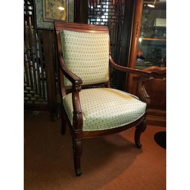 Antique English Mahogany Armchair For Sale - Image 10 of 10