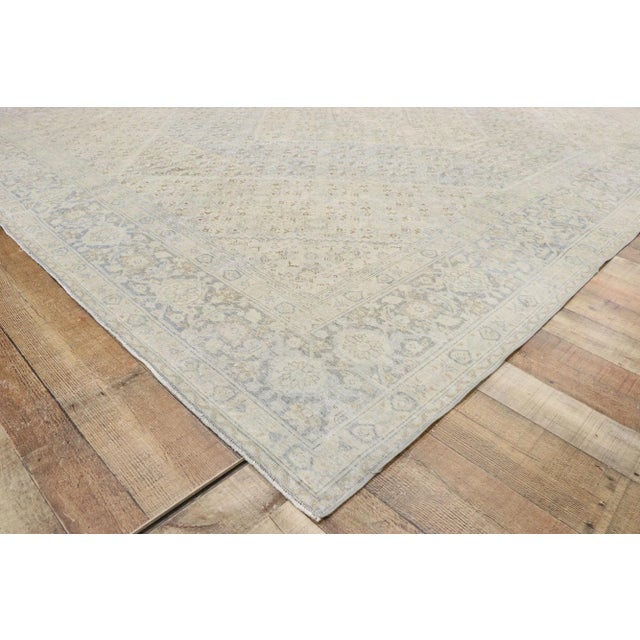 Textile Vintage Persian Mahi Tabriz Rug - 09'03 X 12'02 For Sale - Image 7 of 10