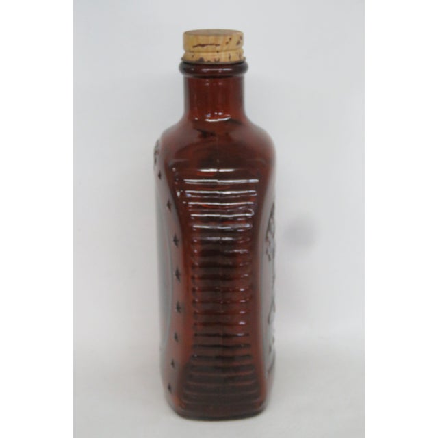 Log Cabin Syrup Bottle 1776 Bicentennial 1976 Amber Glass Flask With Cap 4693b For Sale - Image 9 of 14