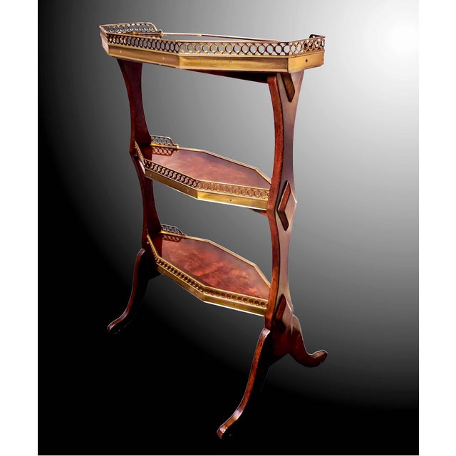 Theodore Alexander Theodore Alexander Flame Mahogany Veneer Octagonal Accent Table For Sale - Image 4 of 6