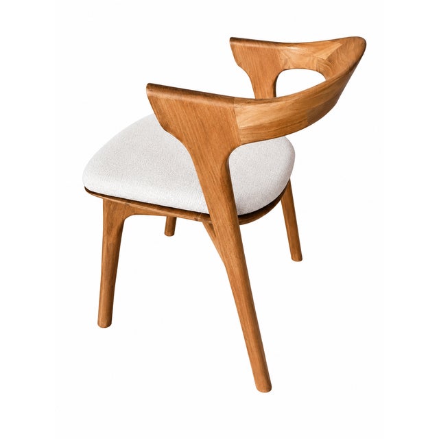 2020s New Ethnicraft Bok Outdoor Dining Chair With Cushion by Alain Van Havre – Solid Teak For Sale - Image 5 of 8