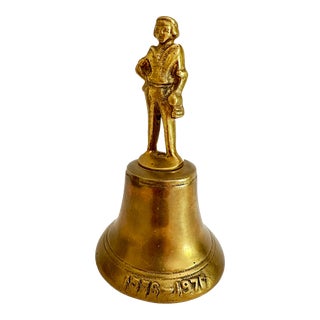 Vintage 1976 American Bicentennial Brass Bell For Sale
