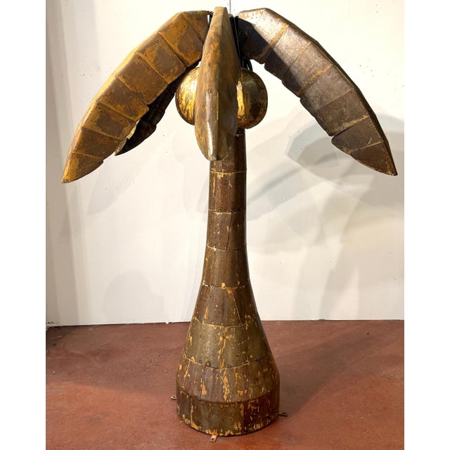 Late 20th Century Monumental Mexican Sculptural Iron Palm Tree Manner of Sergio Bustamante For Sale - Image 5 of 15