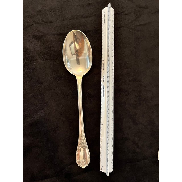 Christofle Christofle Silver Plate Marly Serving Spoon For Sale - Image 4 of 9