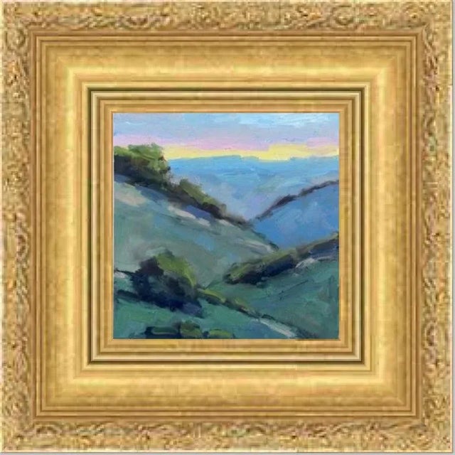 Wood Contemporary Oil Painting — Mt. Diablo Sunset For Sale - Image 7 of 9