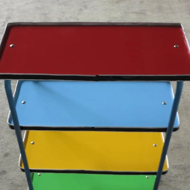 Vintage Industrial Colorful Shelves For Sale - Image 15 of 18