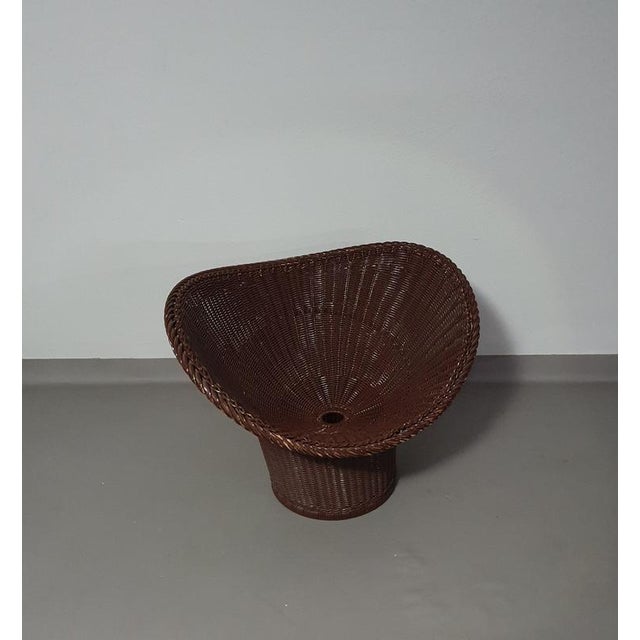 Brown Wicker Model E20 Chair by Egon Eiermann for Heinrich Murmann, 1957 For Sale - Image 8 of 12