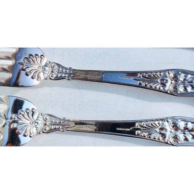 English Mid 20th Century Tiffany & Co English King Pattern Forks Silver Plate - Set of 12 For Sale - Image 3 of 8