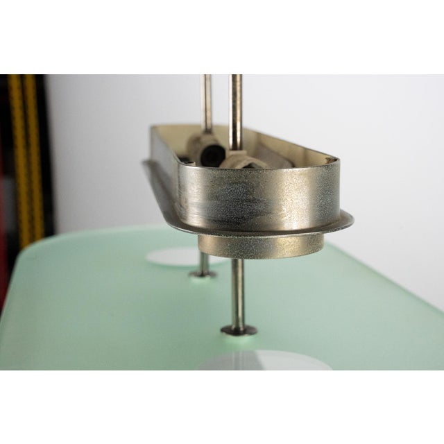 Mid-Century Modern Mid-Century Chandelier in Brass and Glass from Lumi Milano, Italy, 1970s For Sale - Image 3 of 11