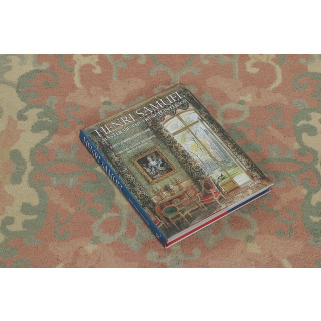 Antique Chinese Hooked Rug With Floral Medallion & Vine Design - Rug & Kilim For Sale - Image 9 of 9