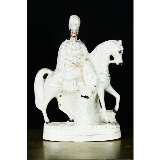 19th Century Staffordshire Scottish Highlander Hunters - A Pair For Sale - Image 9 of 12