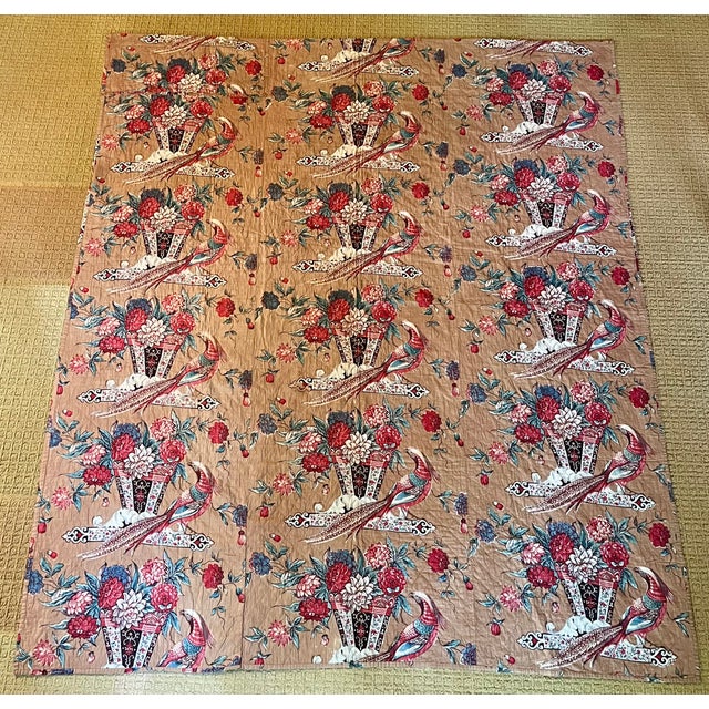 Antique Early 19th Century English Chintz Quilted Coverlet Circa 1830 For Sale - Image 4 of 10