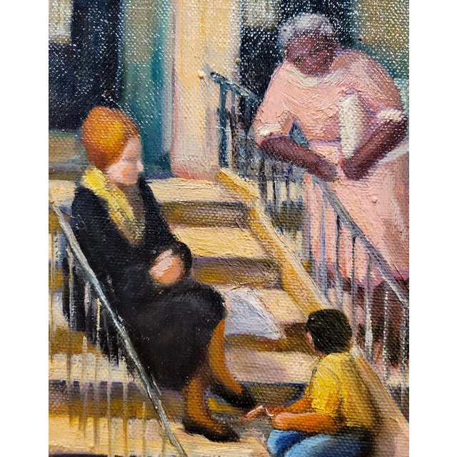 1930s Mabel Alvarez - Mother ,Son & Her Black Mammy- 1930s Oil Painting For Sale - Image 5 of 8
