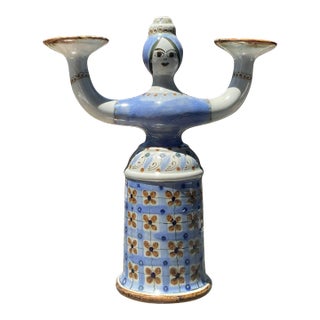1960s Tonala Lady Candelabra Signed Ken Edwards For Sale