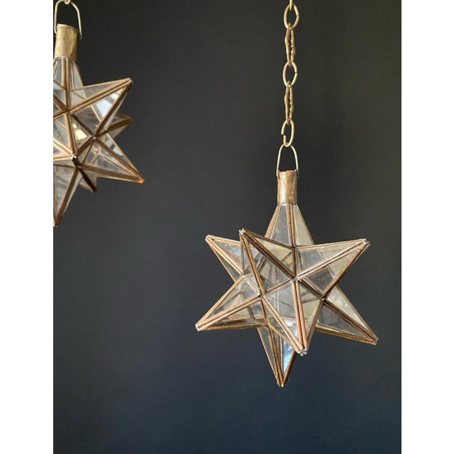 Vintage Star Hanging Lamps, 1970s, Set of 2 For Sale - Image 4 of 9
