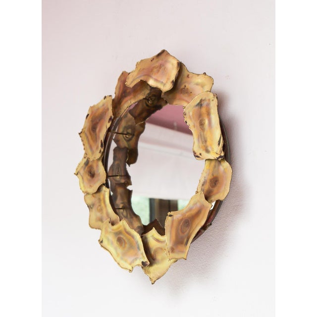 Sun Mirror Sculpture Brass Sheets Usa C. 1970s (31 Cm), 1960s For Sale - Image 4 of 8