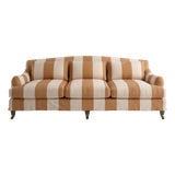 Sophie Conran Felix 4 Seater Sofa in Caramel Wide Stripes For Sale