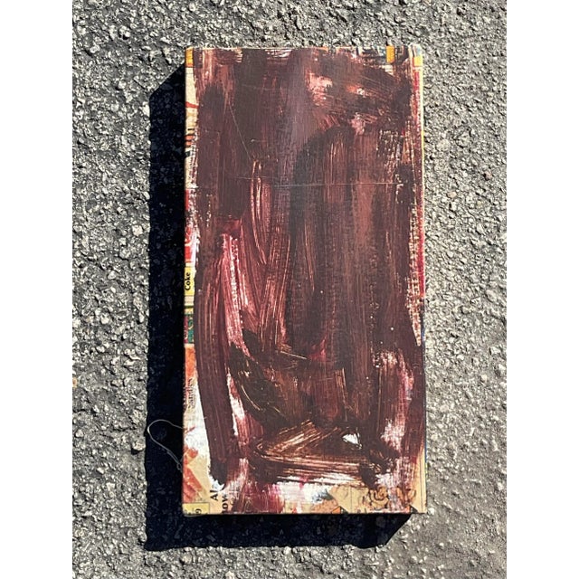 This captivating abstract painting by Russell Christoffersen, dating back to the early 21st century, is a unique fusion of...