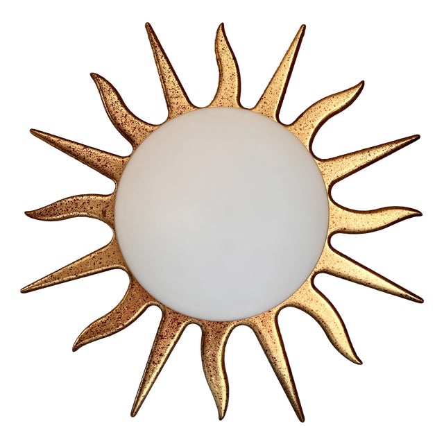 Vintage Sunburst Wall Lamp from Steinhauer, 1980s For Sale