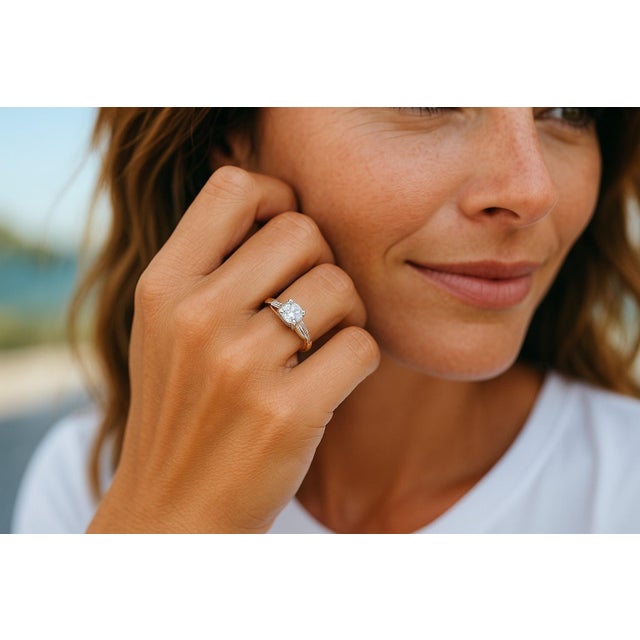 Step into the timeless elegance of the Art Deco era with this exquisite Antique Diamond Ring, a true testament to the...