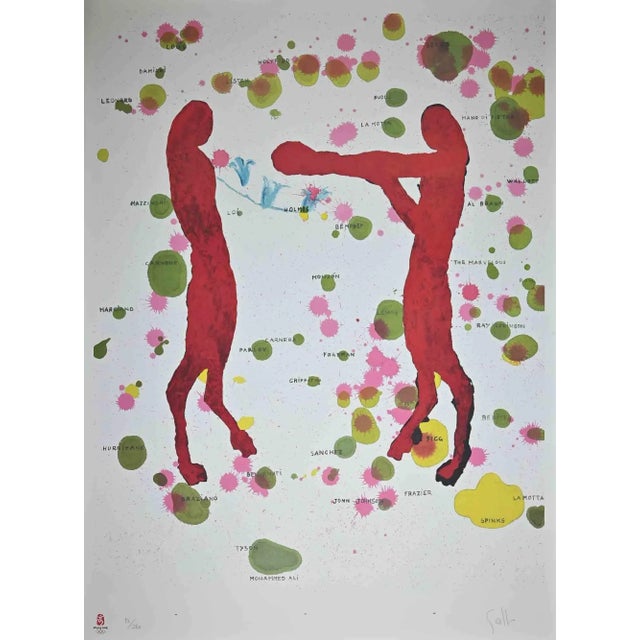 Boxers, Olympic Games Beijing 2008 is an original lithograph print realized by Giuseppe Gallo. This artwork is from the...