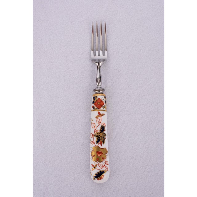 Vintage Boxed Set of Royal Crown Derby “Asian Rose” Knives & Forks, ca.1950-1960 For Sale In Sacramento - Image 6 of 8