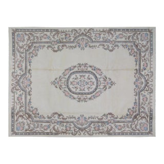 Chinese Art Deco Knotted Wool Rug, 8'5''x11' For Sale