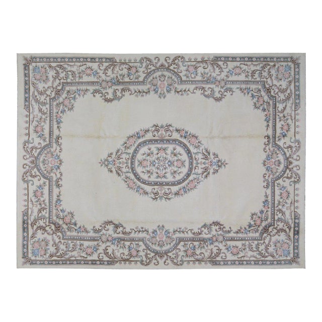 Chinese Art Deco Knotted Wool Rug, 8'5''x11' For Sale